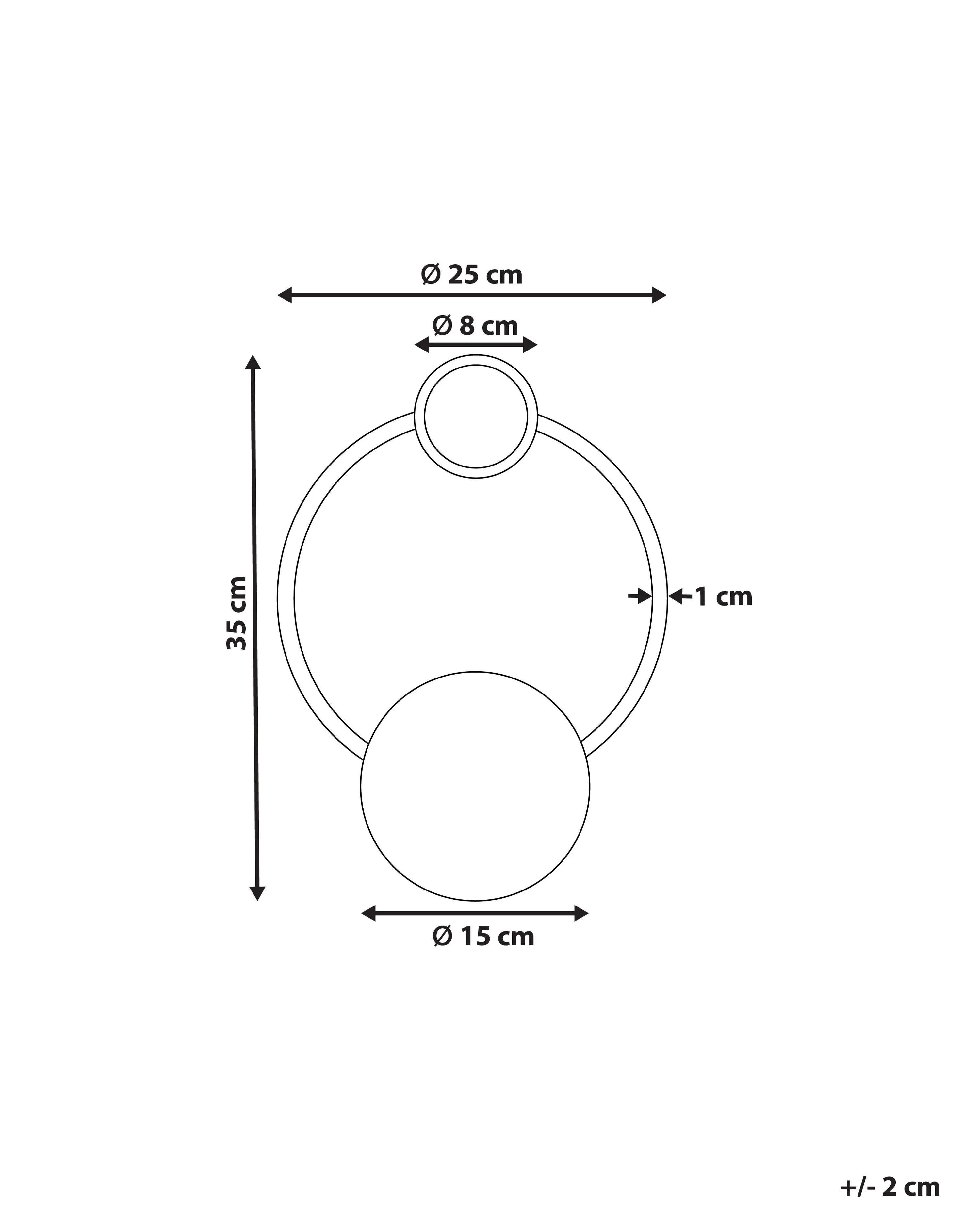 LED wandlamp PONUGA Metaal Goud