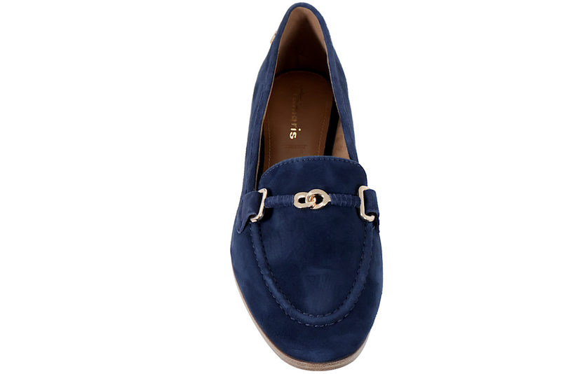 TAMARIS LOAFERS I MØRKEBLÅT RUSKIND