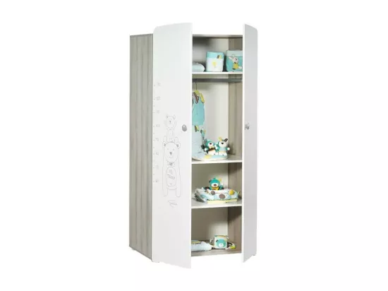 BABYPRICE Armoire 2 portes TEDDY