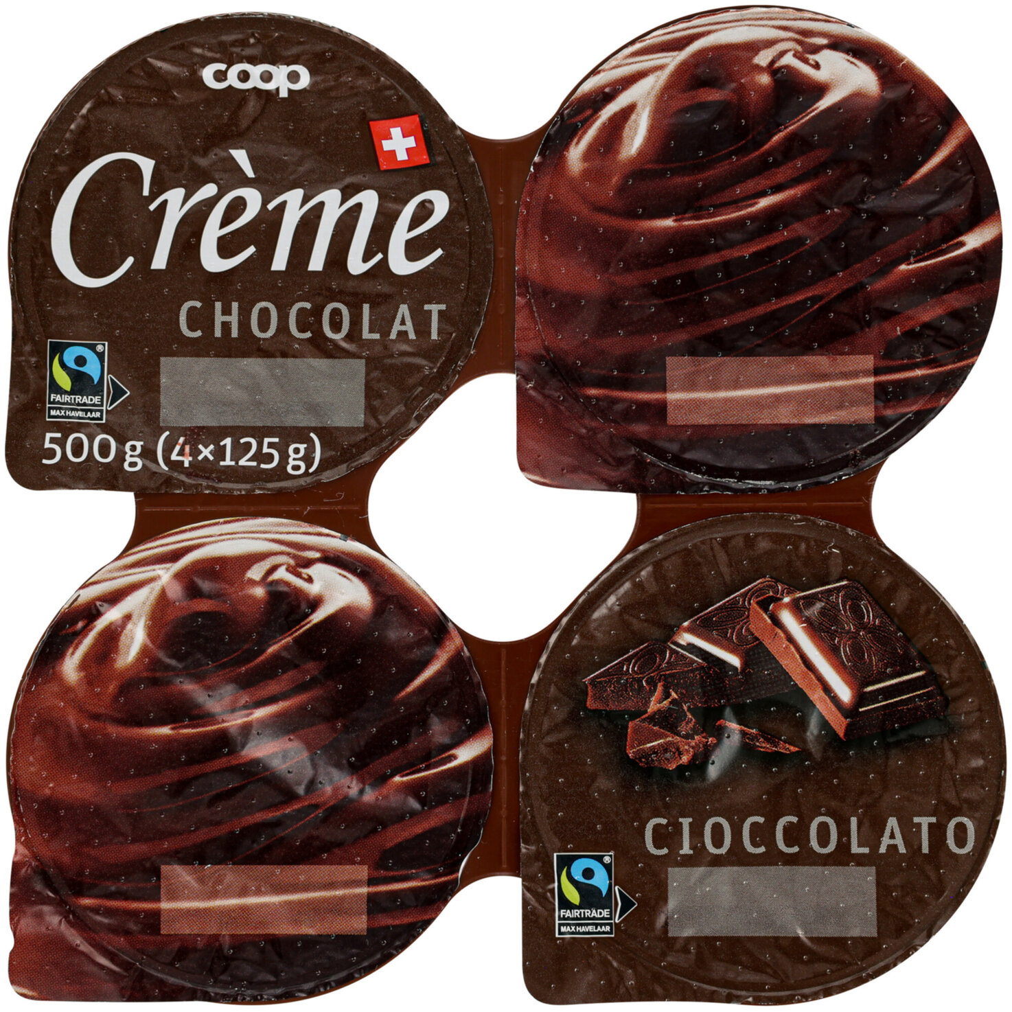 Fairtrade Crème Schokolade 4x125g