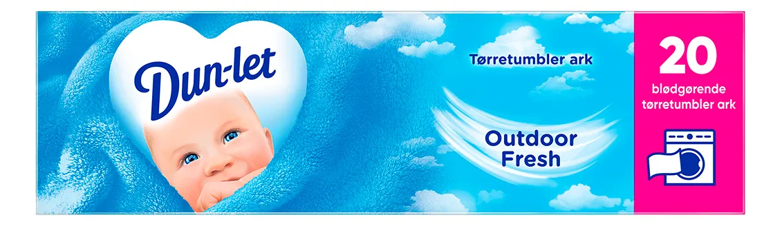 Dun-let Dryer sheets Outdoor Fresh - 20 stk.