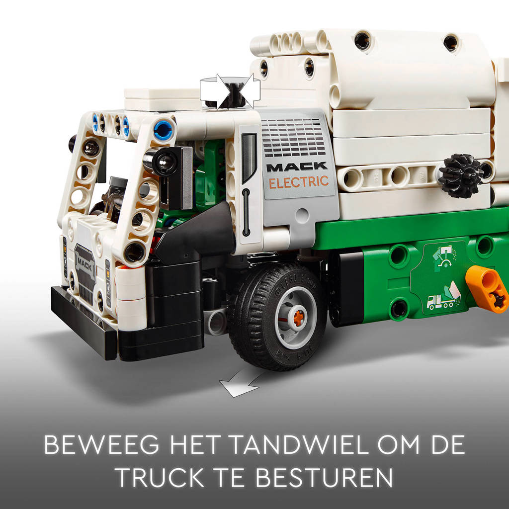 Lego blijft leukMack LR Electric vuilniswagen Speelgoed Vrachtwagen Voertuig Set 42167