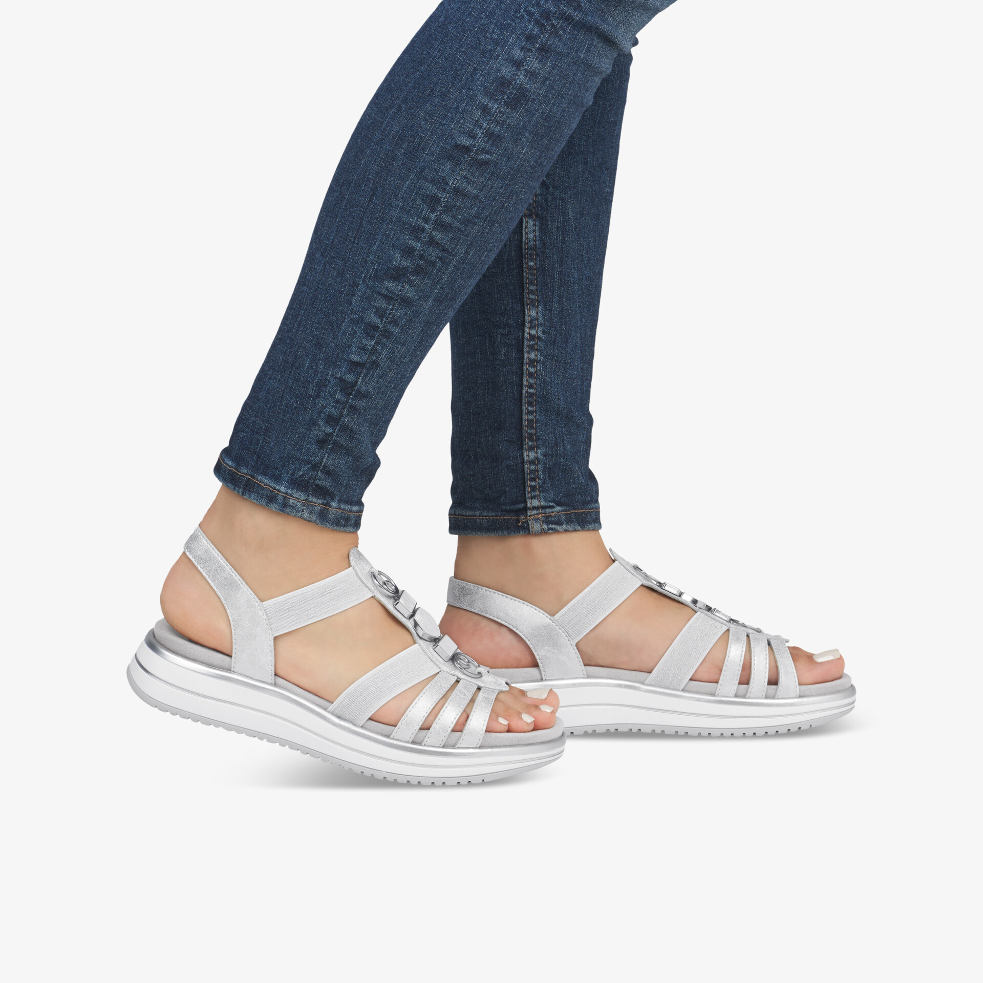 remonte Damen Sandalen silber