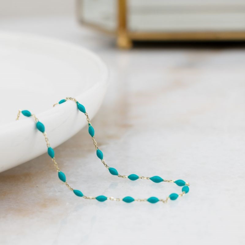 Bracelet Or jaune 375/1000 et émail