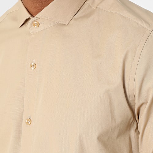 Chemise Manches Longues Beige
