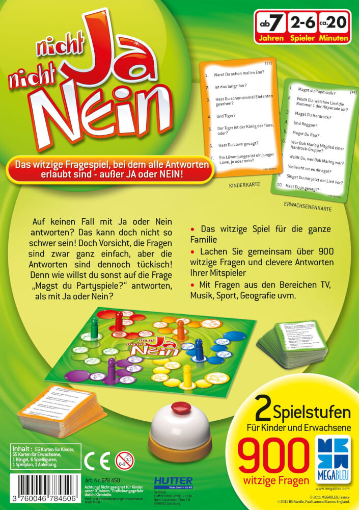 Megableu 678450 - Nicht Ja, nicht Nein, für 2-7 Spieler, ab 7 Jahren