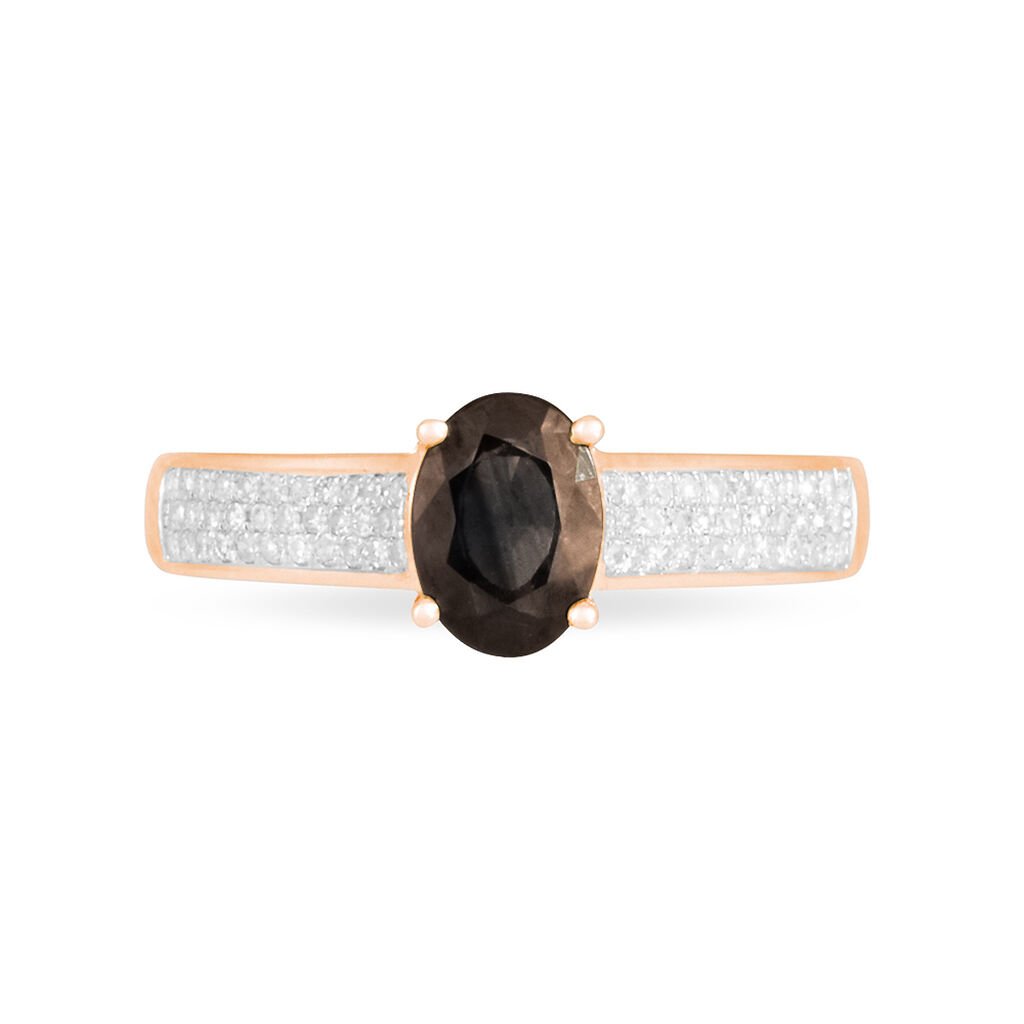 Bague Crista Or Rose Quartz Et Diamant