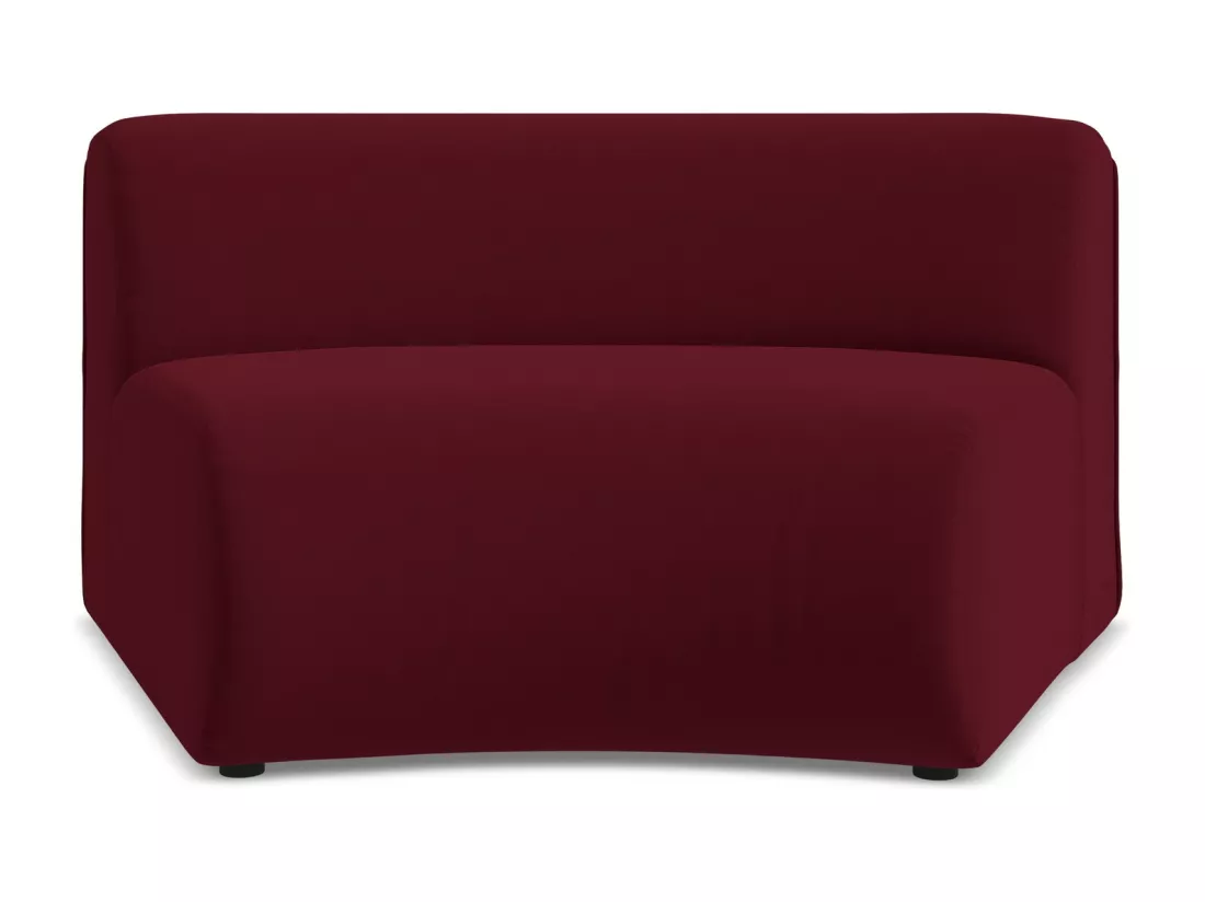 Fauteuil d'angle pour canapé modulable en velours - bourgogne - EKAHI