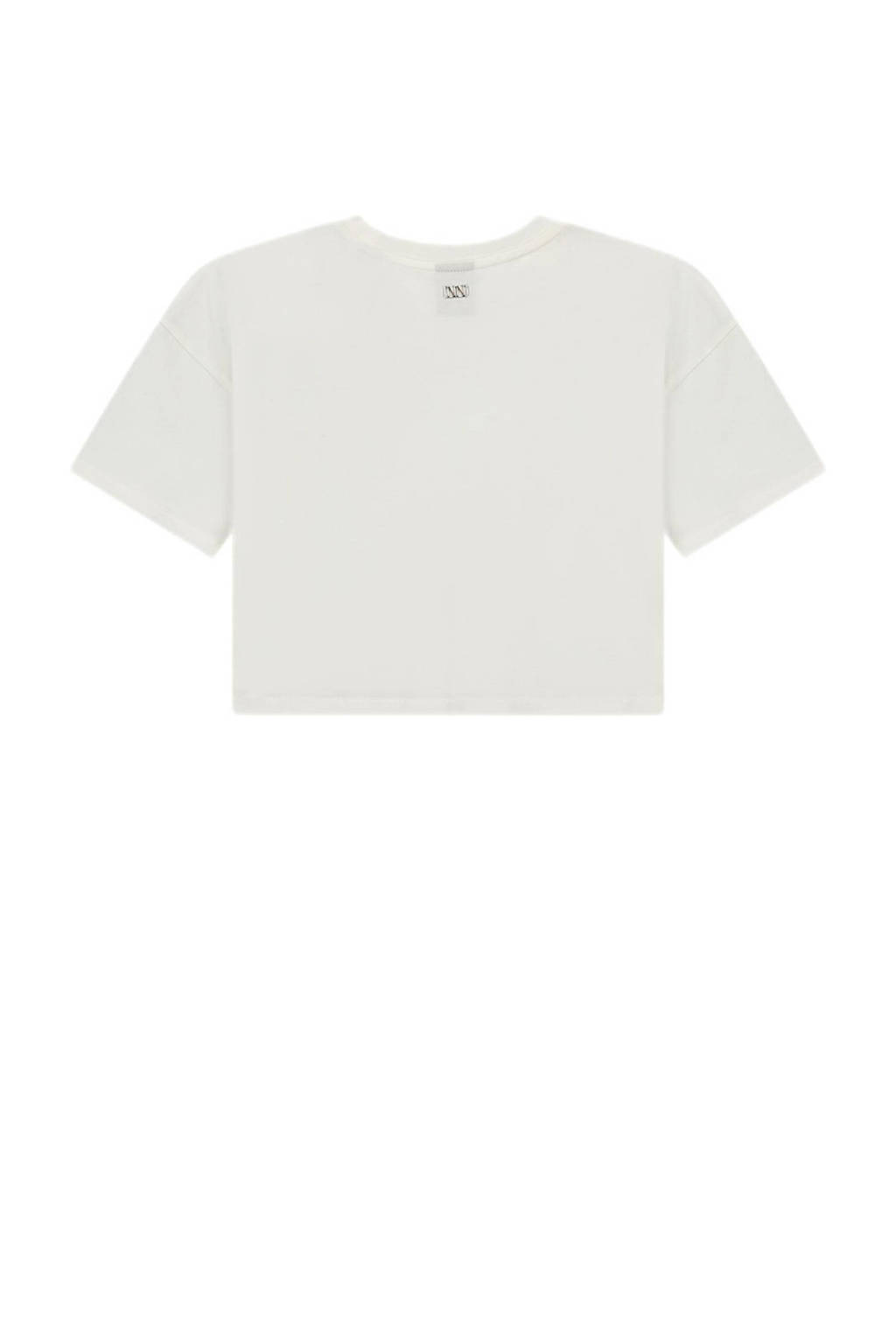 NIK&NIK T-shirt Spray met printopdruk offwhite
