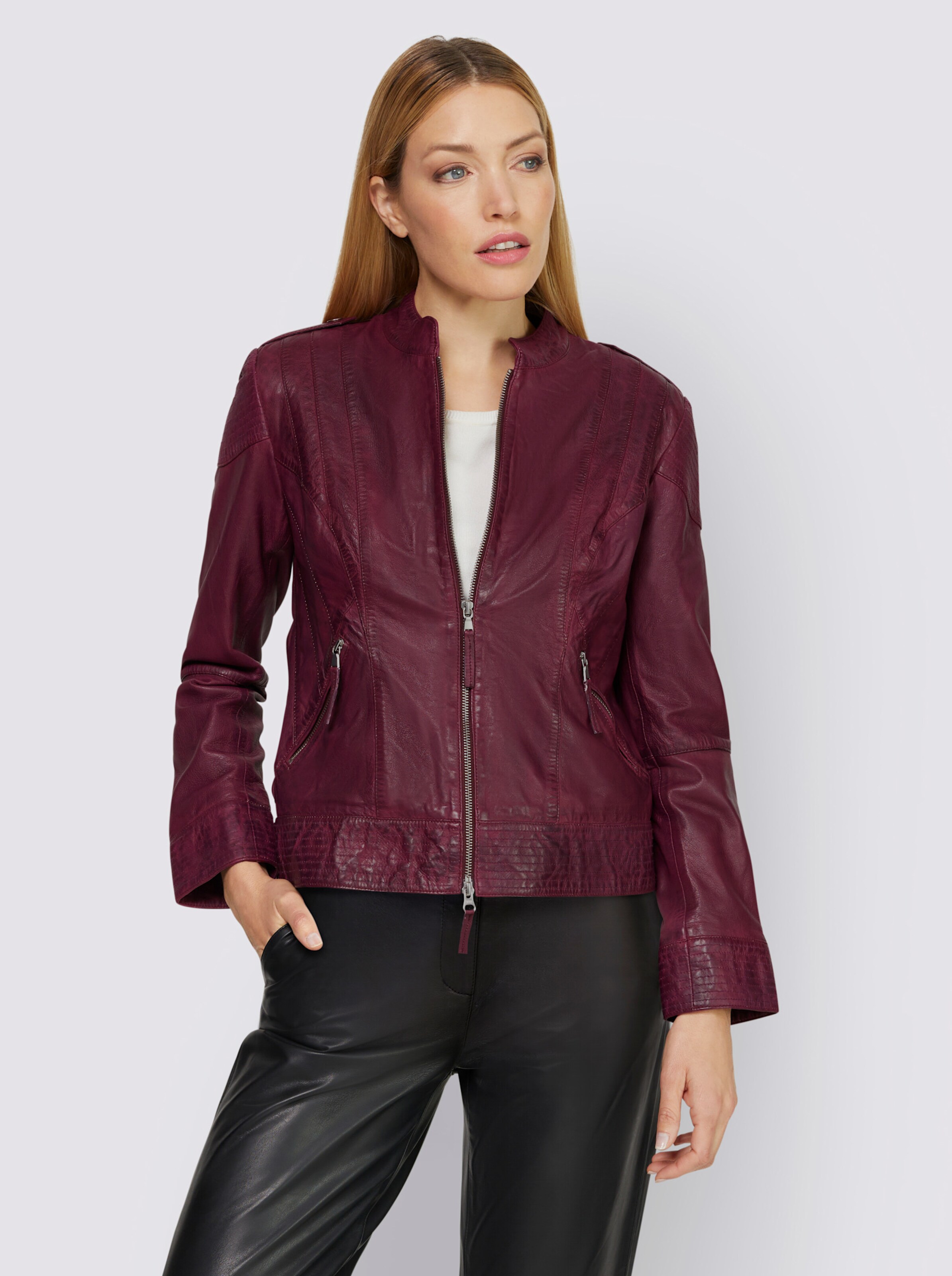 Leder-Jacke