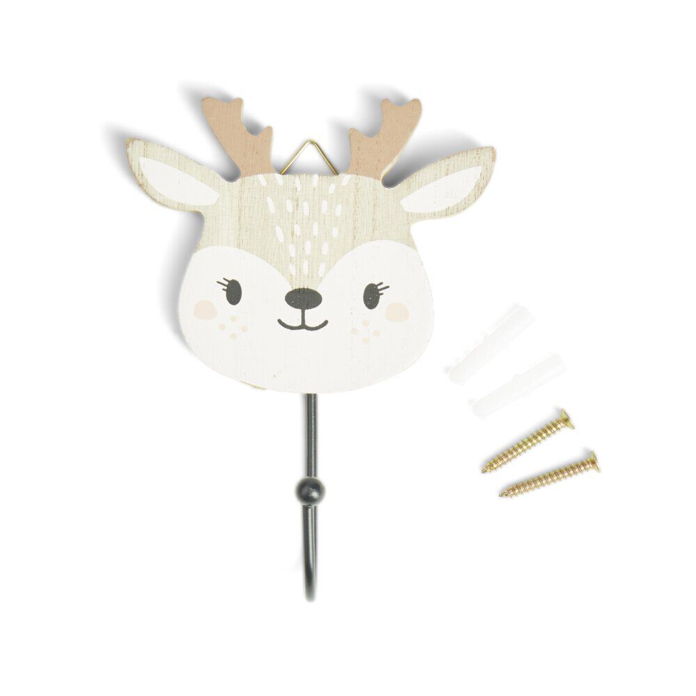 Patère enfant forme animal 10xH15cm - 4 modèles