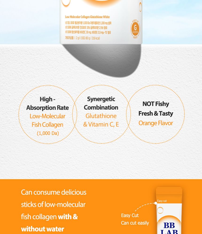 Nutrione - BB LAB Laagmoleculair collageenglutathion wit