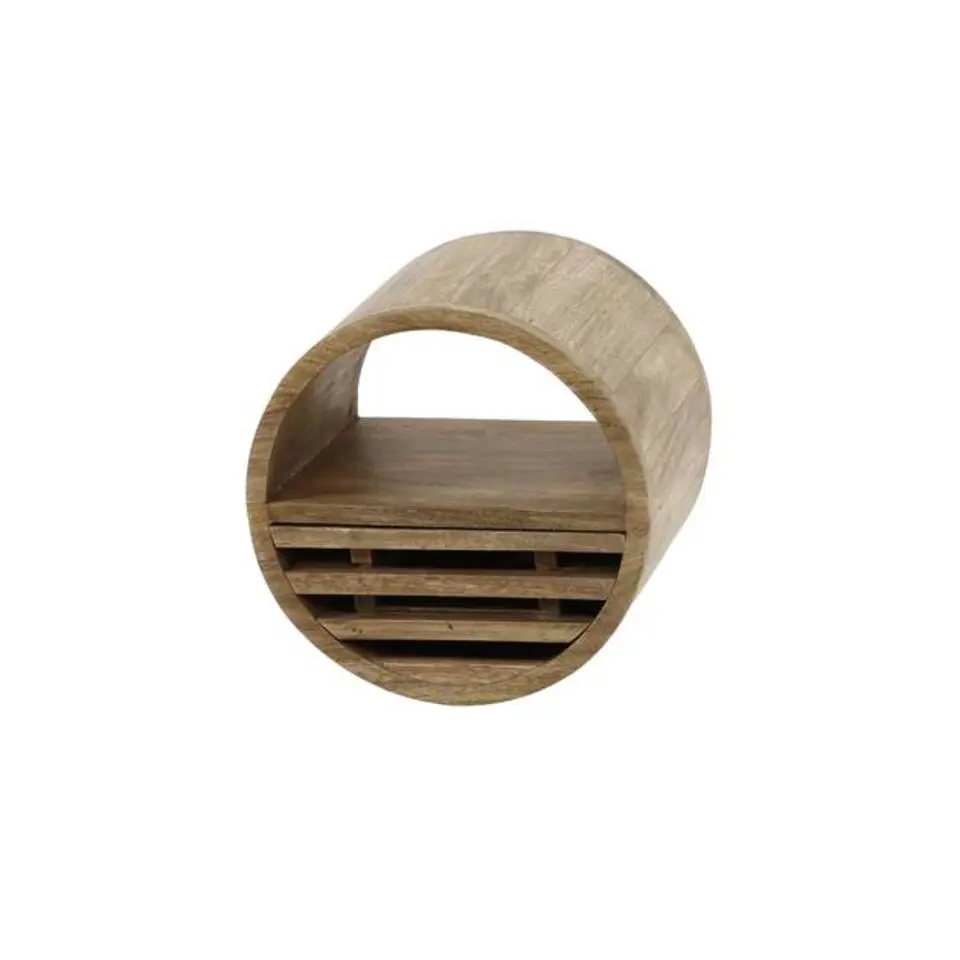 Wandplank Wes ø30x25 cm-zandkleurig mangohout