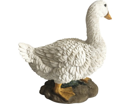 Decoratief beeldje Lafiora gans 31,4 cm wit