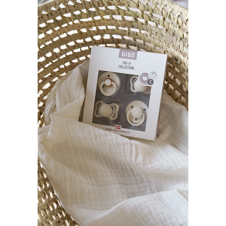BIBS® Schnuller Try-it Kollektion Ivory 0-6 Monate, 4 Stk.
