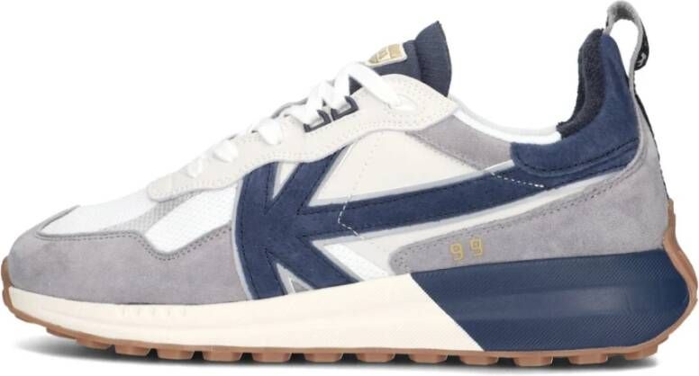 Kaotiko Vancouver Ivy chunky suède sneakers blauw multi