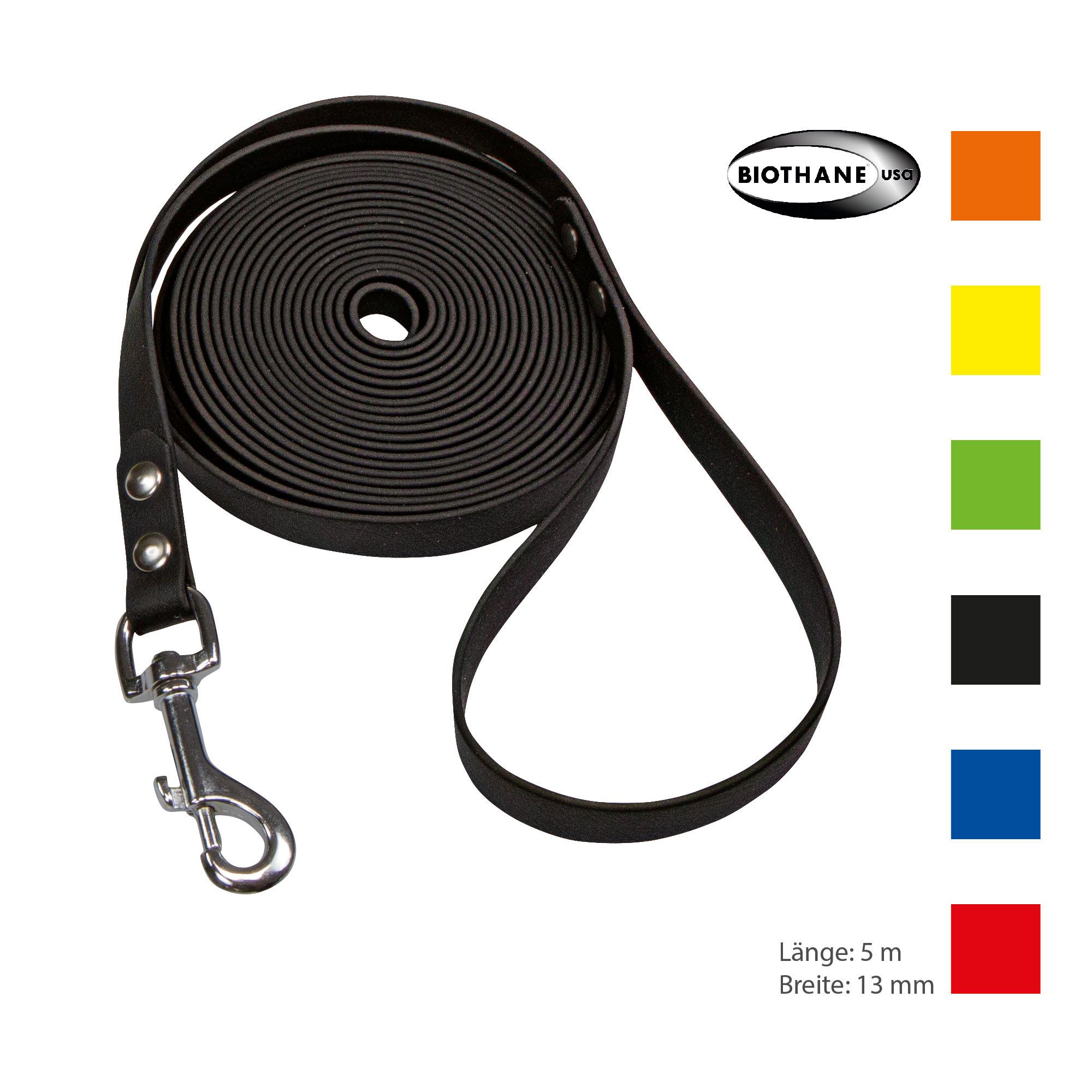 Schecker Biothane® Schleppleine mit Handschlaufe
