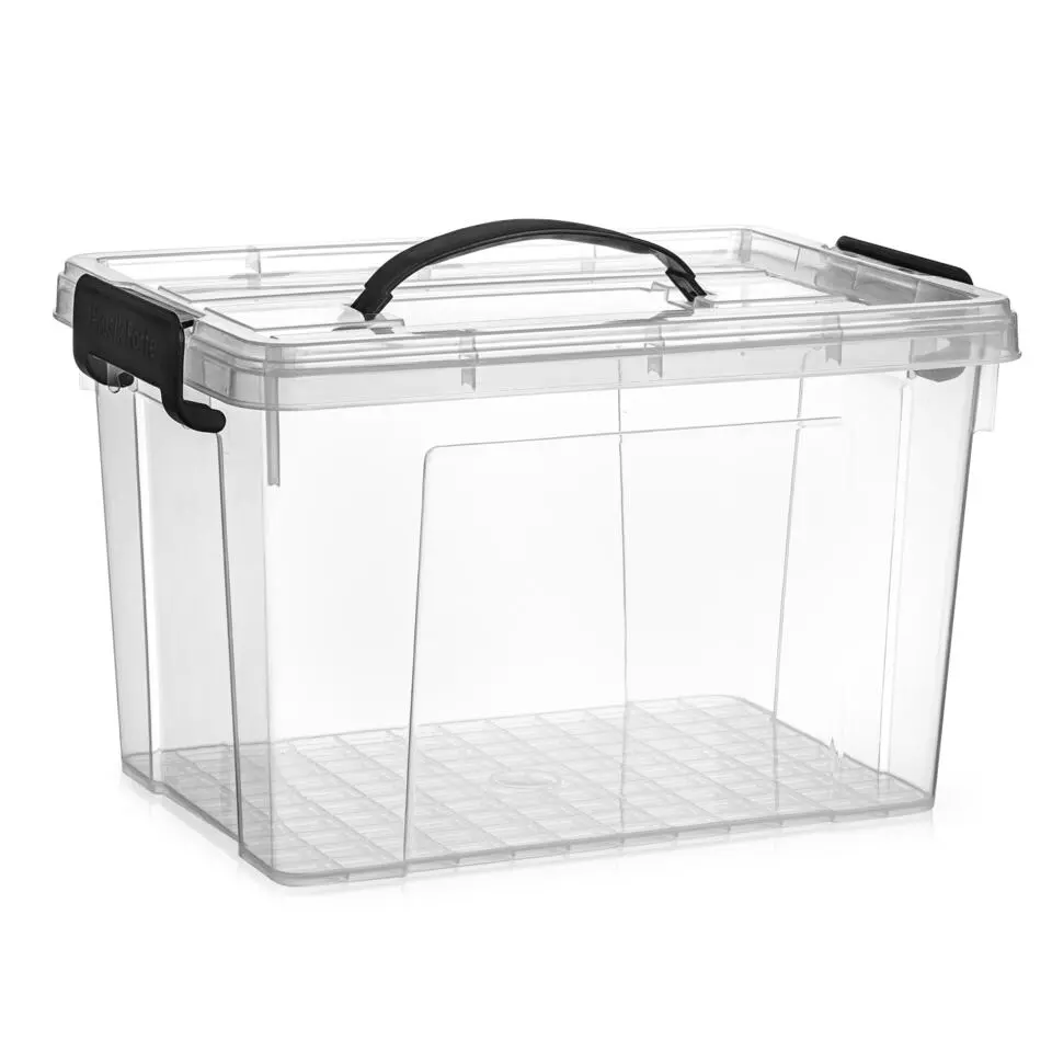 Plasticforte Opbergbox met deksel - grijs - 11L - kunststof
