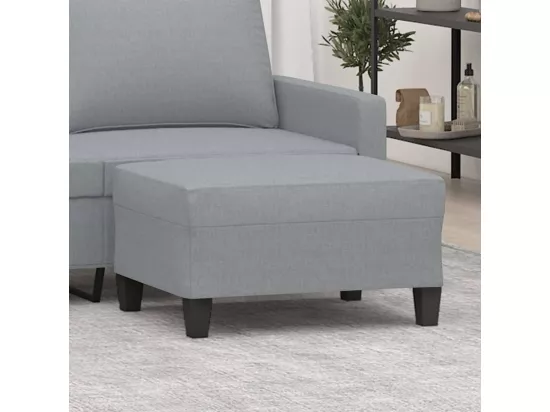 Repose-pied Gris clair 70x55x41 cm Tissu