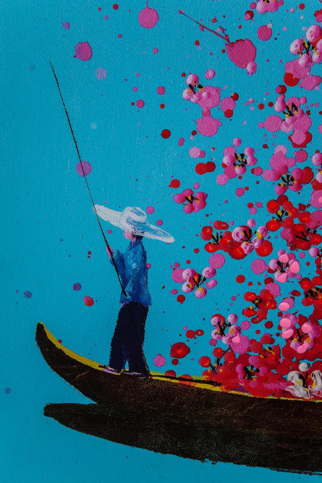 Wandbild 120 x 160 cm Flower Boat