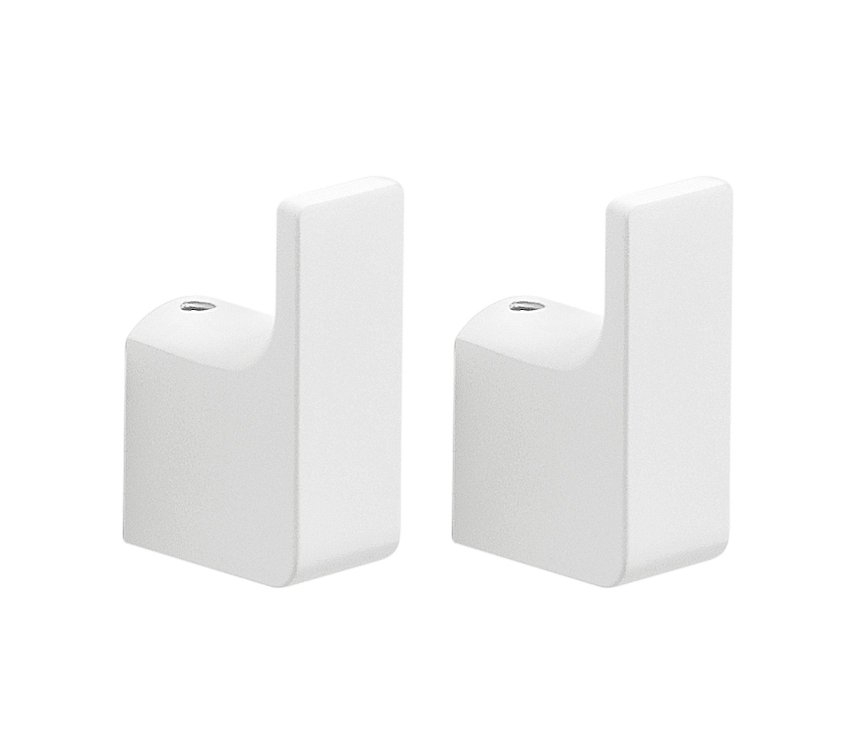 Gedy Pirenei set handdoekhaken wit 2 stuks