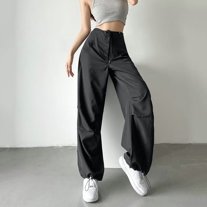 Alfie - Hoge taille effen harembroek