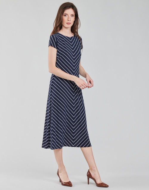 Lauren Ralph Lauren - PIPPA-CAP SLEEVE-DAY DRESS Azul