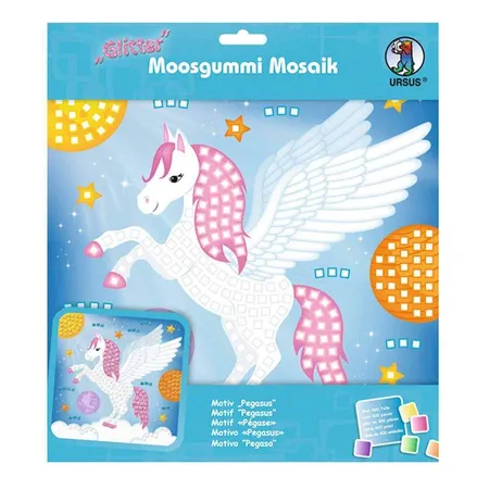 URSUS Moosgummi Mosaikbild Pegasus mit Glitter