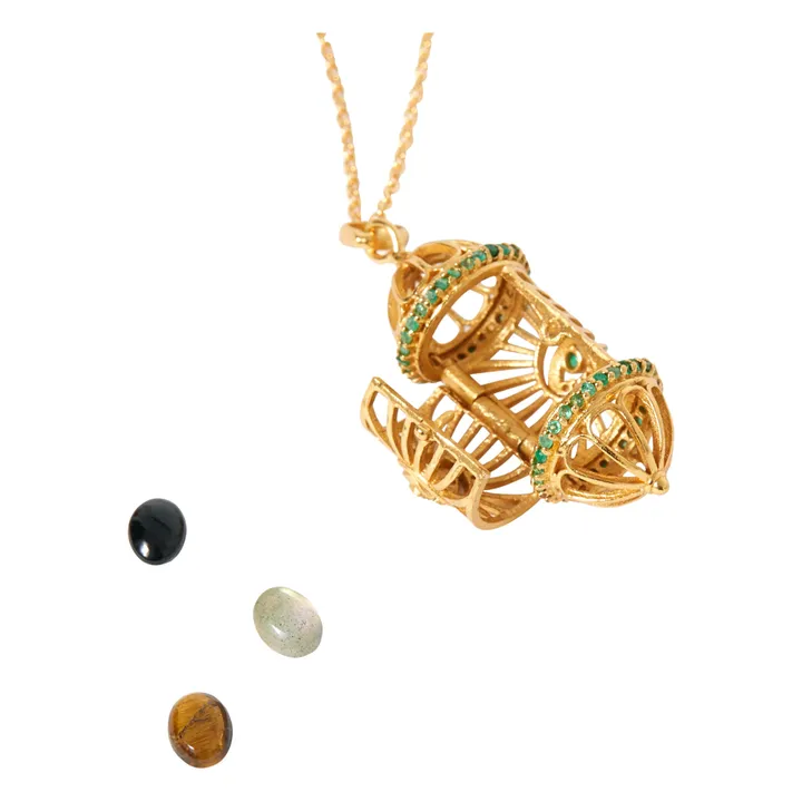 Bohemian Rhapsodie Paris Collier Aleph Emeraude | Vert
