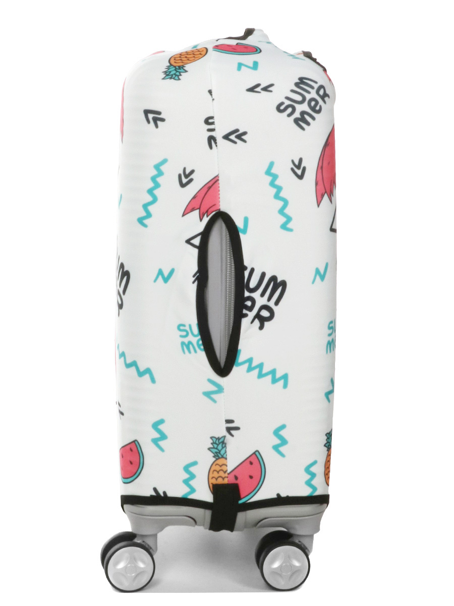 Housse de valise Periea White with Summer Flamingos S