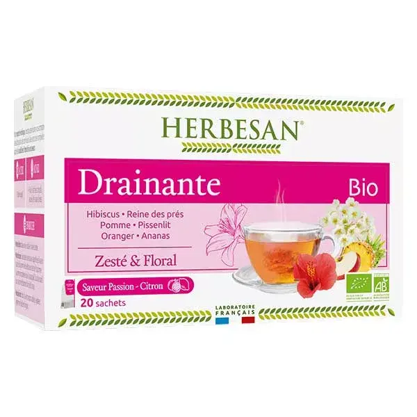 Herbesan Infusão Orgânica para Drenagem Sabor Manga nº 5 - 20 sachês