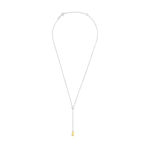 Colar bicolor TOUS Joy Bits com pingente de urso.