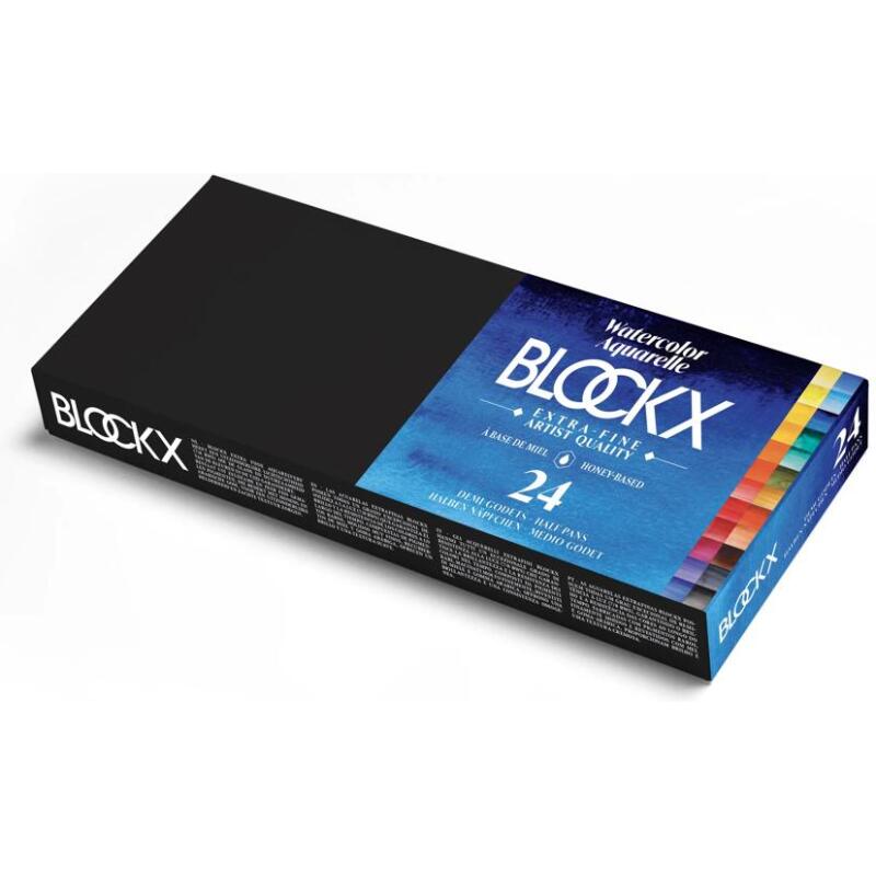 Aquarelle Boite Métal + 24 demi-godets