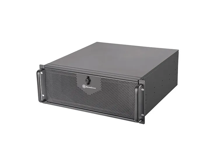 SilverStone RM42-502 - Rack-monterbar - 4U - SSI EEB - ingen strømforsyning (ATX / PS/2) - sort - USB/Lyd
