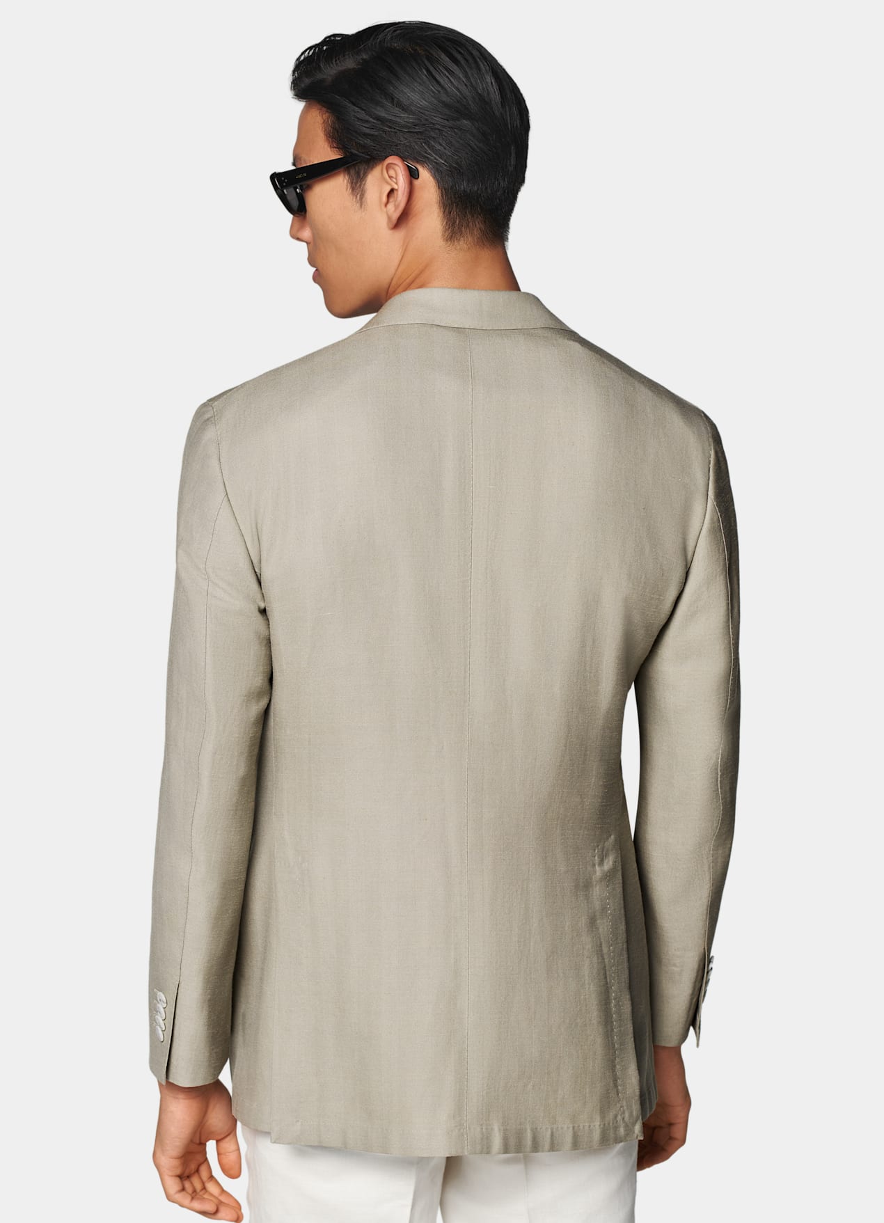 Blazer Roma coupe Relaxed vert clair à chevrons