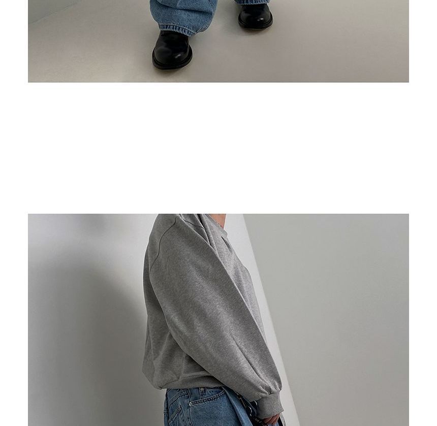 MRCYC - Sweatshirt met ronde hals en effen kleur