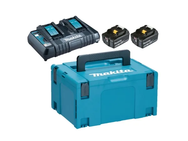 Makita 198077-8, Batteri- og opladersæt, Lithium-Ion (Li-Ion), 6 At, 18 V, Makita, Sort, Grøn