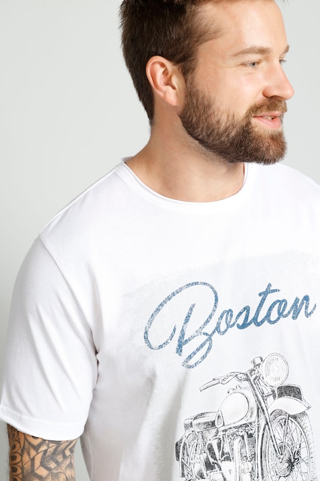 Boston Park T-Shirt, Halbarm, Boston Print, bis 72/74