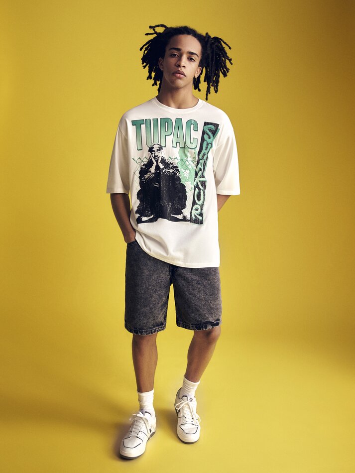 Camiseta Tupac Shakur Universal - Branca