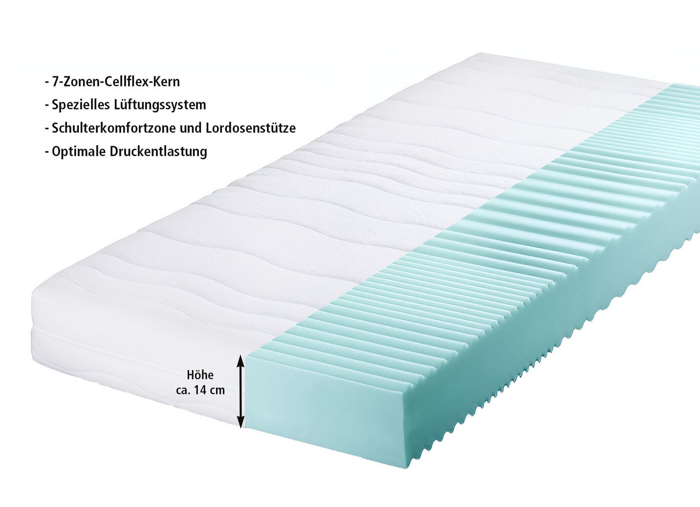 7-Zonen-Cellflexkern-Matratze von Murmelland