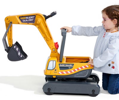 Falk Ride-on-gravemaskin Super Builder, Gul