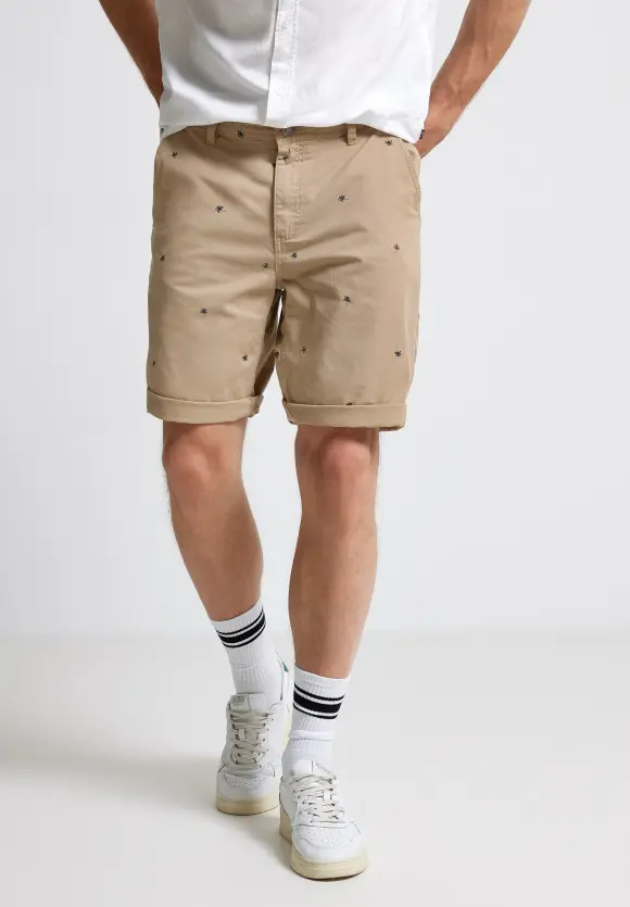 Regular Fit Chinoshorts - dark sand brown