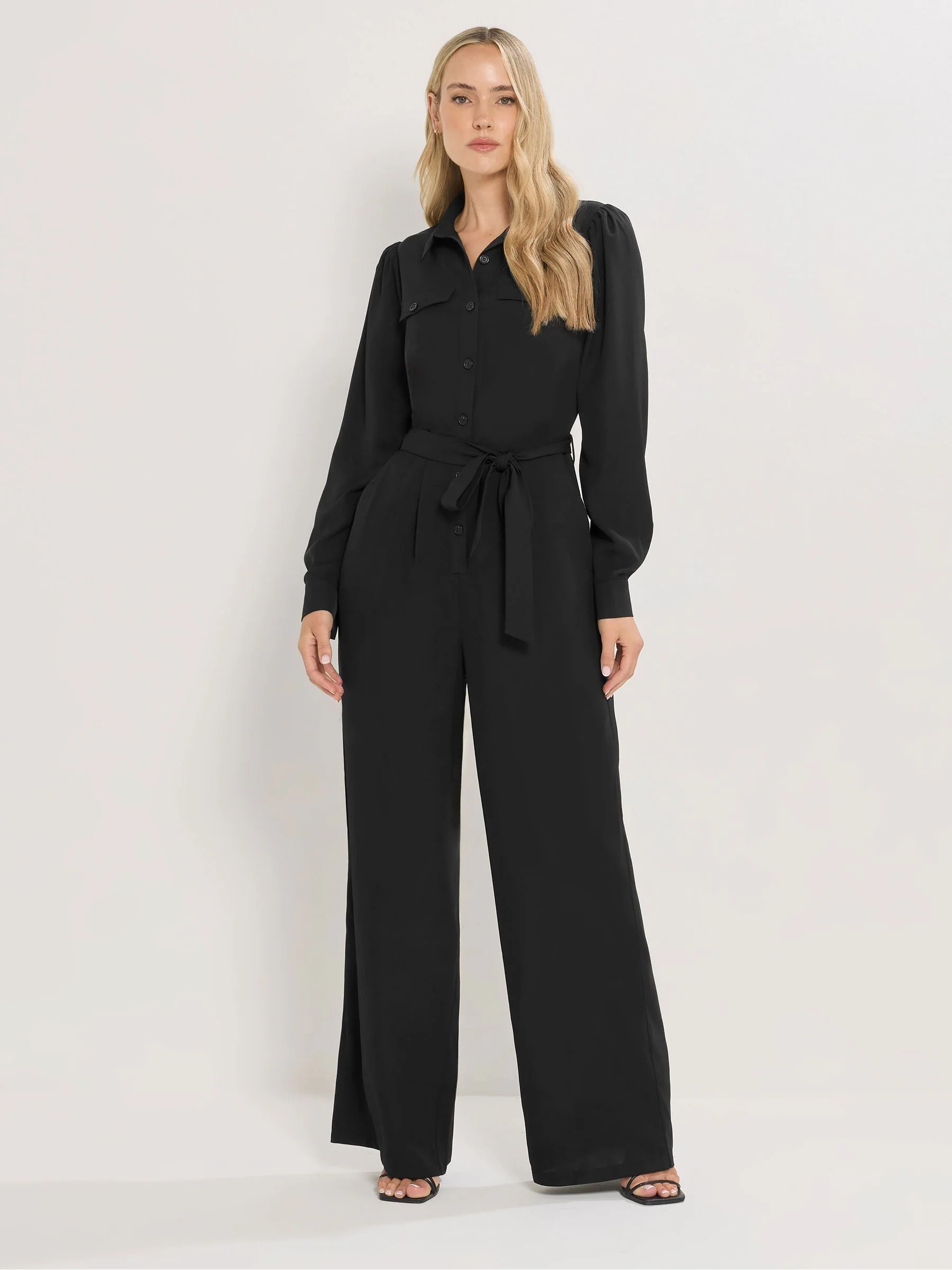 Long Tall Sally Long Sleeve Button Jumpsuit