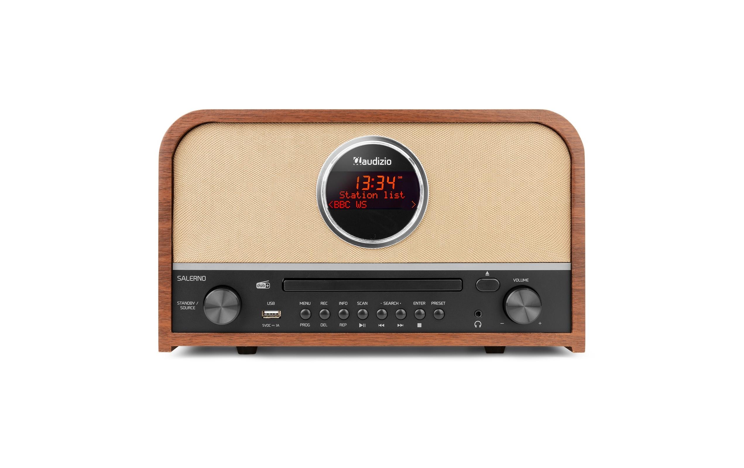 Radio/CD-Player Salerno Braun<br>DAB+-Radio mit CD-Player im klassischen Vintage-Look