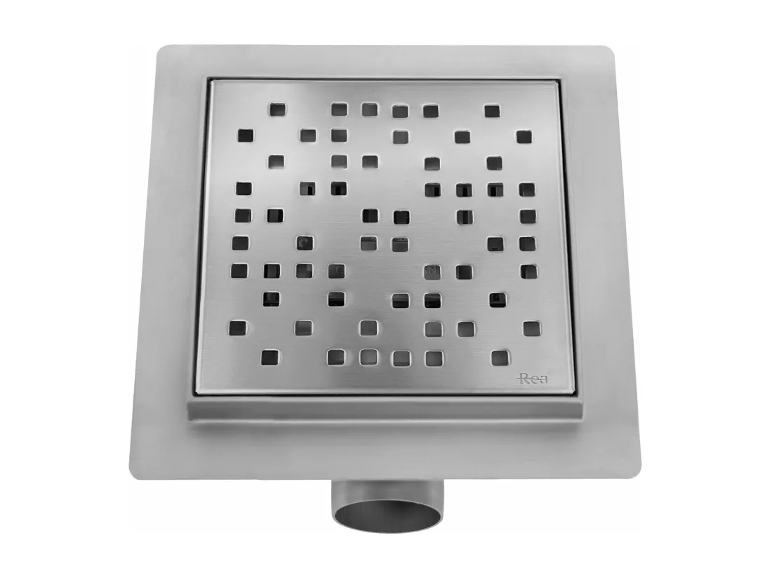 Drain Linéaire Rea Dots 150X150 Brush Steel