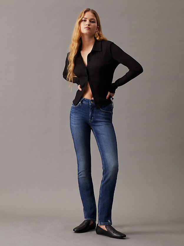 Calça jeans skinny de cintura média