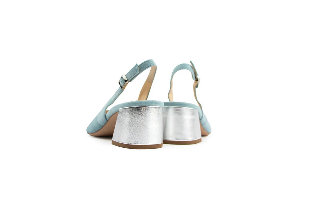 Högl Slingback Pump Skyblue Silver