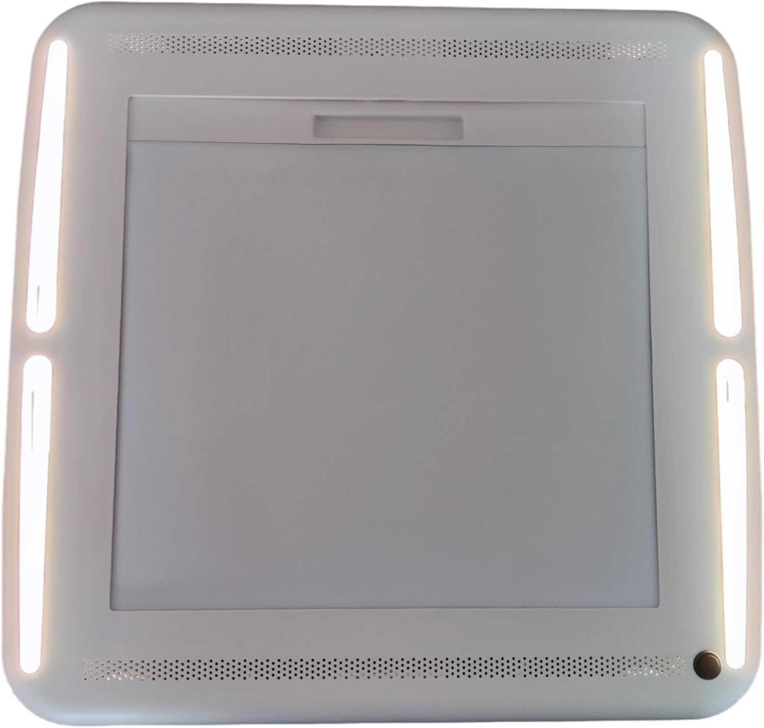Maxxair Maxxshade - Innenrahmen mit LED - Verdunkelungsrollo für Maxxfan Deluxe Dachluke 35x35 & 40x40 cm - Rollo für Wohnmobil Dachfenster Dachluke - weiß