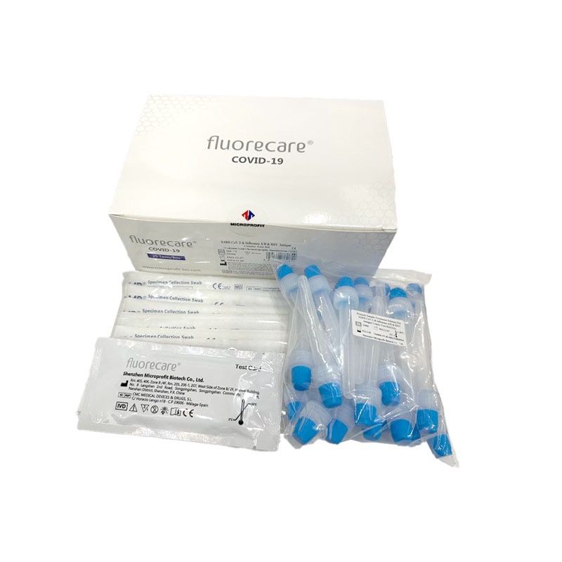 Fluorecare SARS-CoV-2, Influenza A/B, RSV Combo Profitest | GRATIS parahealth Corona Tests