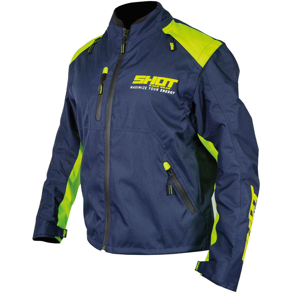 Shot - Veste Contact Assault Bleu / Jaune fluo